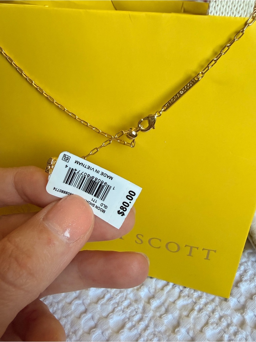 Kendra Scott Gold Crescent Moon Necklace - Picture 4 of 8